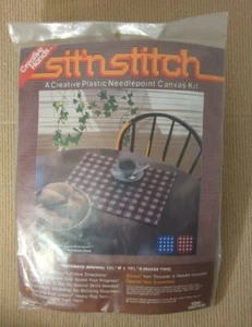 Creative Hands Sit'nStitch Needlepoint Canvas Kit Placemats - 2  #PCK 148 - Picture 1 of 2