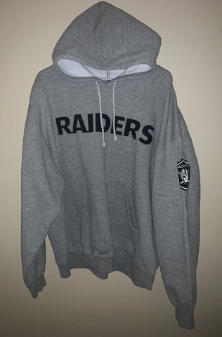 Vintage Oakland Los Angeles Raiders Hoodie Sweatshirt 90s Majestic Mens L RARE! Cover