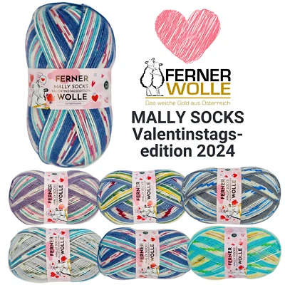 Mally Sock Yarn Valentine 6 skeins 4(6)ply 150 gr 450 meters  75% w 25% ny - Image 1 of 4