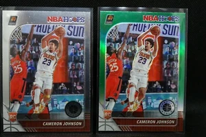 (x2 Lot) 2019-20 Hoops Premium Cameron Johnson Green + Base Prizm Rookie #208 - Picture 1 of 1