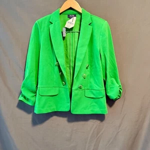New York Clothing Co Grün Blazer Jacke PL Petite Large Neu mit Etikett - Bild 1 von 4