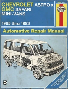 Chevrolet y GMC ~ minivans ~ 1985 a 1993 ~ Astro y Safari ~ manual de servicio - Imagen 1 de 1