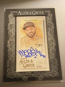 2020 Topps Allen Ginter The Kid Mero Framed Black Auto Mini 196th SP #24/25 - Picture 1 of 2