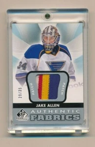 2012-13 SP Game Used Edition Authentic Fabrics 4 COLOR 29/35 Jake Allen Rookie - Picture 1 of 2