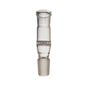 2 Stück 18 mm Buchse auf 18 mm Stecker Glas Adapter mit Glasscheibe - Bild 1 von 3