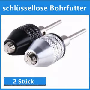 2 Stück Keyless Mini Bohrfutter Adapter, 0,3-3,4mm Schnellspann - Bild 1 von 7