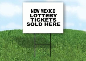 NUEVOS BILLETES DE LOTERÍA DEL ESTADO DE MÉXICO 18 in x24 in yarda señal de tráfico con soporte - Imagen 1 de 2