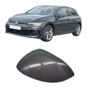 Door Wing Mirror Cover Painted For VW Golf MK8 2021 On L17F Urano Grey Left - Picture 1 of 5