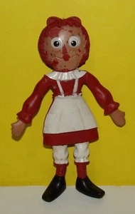 Vintage 6" Raggedy Ann Bendable Rubber Doll Figure 1967 Bobbs Merrill Lakeside - Picture 1 of 2