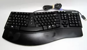 Microsoft Natural Keyboard Elite USB/PS2- Rare Black - Picture 1 of 6