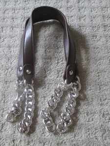 Miche Kette braun flach Taschenriemen 2er Set ~~22 Zoll~~ Silber/Chrom Kette - Bild 1 von 1