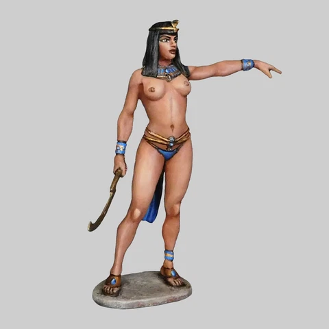 Collectible Miniature -Cleopatra - 1/32 scale Painted Figure - Girl Figure Cover