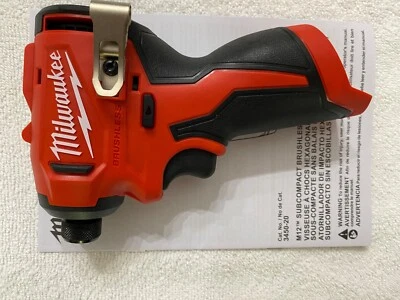 New Milwaukeel 3450-20 M12 12V 12 Volt 1/4" Sub-Compact Hex Impact Driver - Image 1 of 4