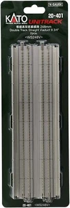 KATO UNITRACK 248mm (9-3/4") Double Track Straight Viaduct Track (2 pc) 20-401 - Picture 1 of 1