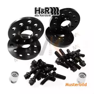Placas de carril H&R negras delanteras 10 mm y traseras 20 mm/eje para Audi A4 8EC 2004-08 - Imagen 1 de 4