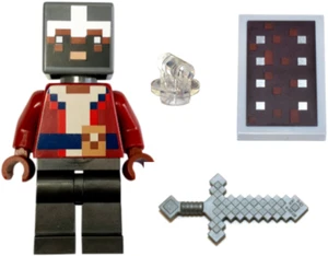 LEGO Minecraft Minifigura - min181 - Caballero Enano Netherit - (desde 21246) - Imagen 1 de 1