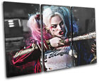 Suicide Squad Harley Quinn Movie Greats TREBLE CANVAS WALL ART Picture Print