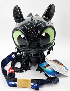 Universal Studios How to Train Your Dragon Popcorn Bucket Black Toothless NEW - Picture 1 of 2