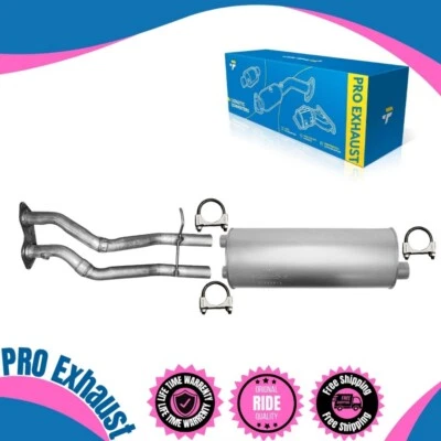 Front Pipe + Rear Muffler For 1999-2000 Cadillac Escalade 5.7L Fast Shipping New - Image 1 of 4