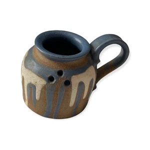 Drip Glaze Pottery Incense Burner 4” Artist Signed - Picture 1 of 9