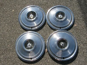 Factory original 1963 1964 Dodge Polara Coronet 14 inch hubcaps wheel covers - Picture 1 of 24