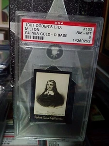 ⭐ 1901 Ogden's D-Base Milton Poet Paradise Lost PSA 8 - Picture 1 of 1