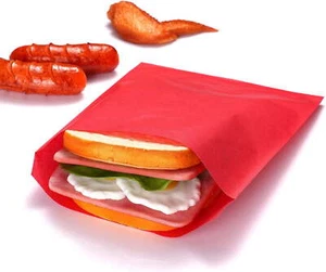 200 Pack Red Flat Greaseproof Paper Sandwich Bags for Bakery Treats Christmas Ch - Picture 1 of 5