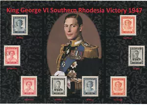 KING GEORGE VI 1947 NICE DISPLAY OF SOUTHERN RHODESIA VICTORY ISSUE MNH & VFU #4 - Picture 1 of 2