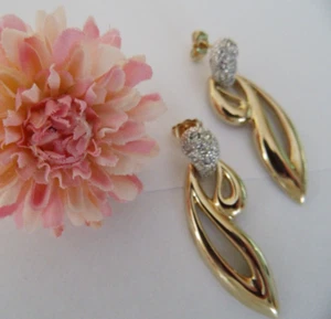 Pierre Lang schöne Ohrringe Ohrstecker ca. 4,2 cm gut erhalten vergoldet - Bild 1 von 2