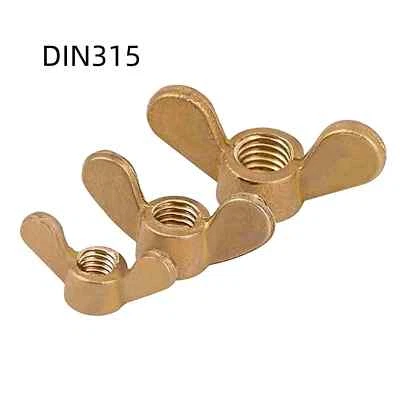 Flügelmuttern Messing DIN 315 Muttern Flügelmutter M3 M4 M5 M6 M8 M10 M12 - Bild 1 von 4