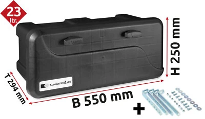 LKW Staukasten, Staubox, Staukiste aus Kunsstoff mit Halter, Daken Blackit 2 - Bild 1 von 4