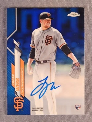 2020 Topps хромированный автограф #RA-LW Логан Уэбб дебютант RC с автографом синий переливающийся /150 - Изображение 1 из 4