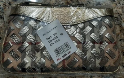 Cartera Burberry Vintage Metálica Dorada Nueva con Etiquetas en Caja Foto 1 de 2