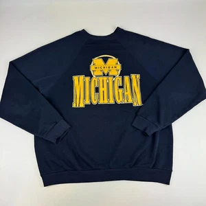 Sudadera De Colección Tultex Para Hombres Talla 2XL Michigan Wolverines Azul Cuello Redondo EE. UU. - Imagen 1 de 4