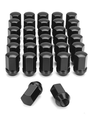 32pcs 14x1.5 OEM Lug Nuts for Chevy Silverado GMC Sierra 2500 3500,14mmx1.5 Blac - Image 1 of 4