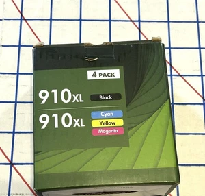 910XL Ink Cartridges Replacement for HP Printers (B,C,M,Y) 4 Pack - Picture 1 of 4