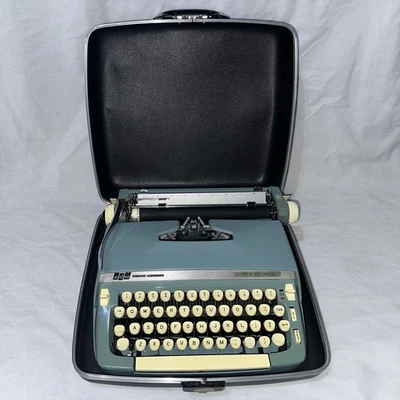 Vintage Smith Corona Super Sterling Portable Typewriter with the Case - Works - Image 1 of 4