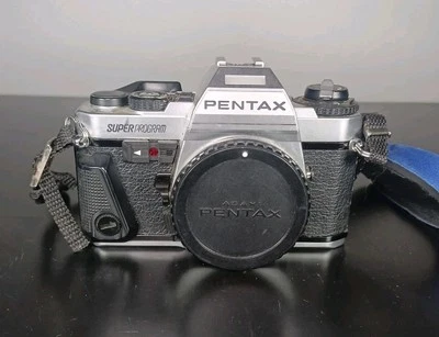 Pentax Super Program 35mm Film SLR Silver Camera Body Only W/Strap  - Untested  - Image 1 of 4