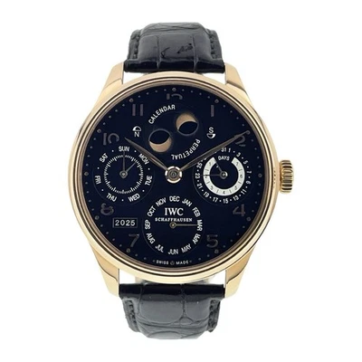 IWC Perpetual Calendar 18k Rose Gold Black Dial 44mm Automatic Watch IW502103 - Image 1 of 4