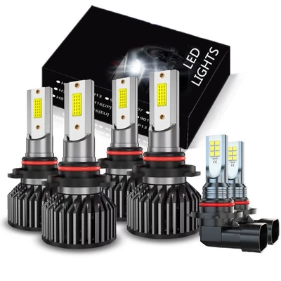 For Jeep Grand Cherokee 1999-2010 6X LED Headlight Bulbs Hi/Low Beam Fog Lights - Image 1 of 4