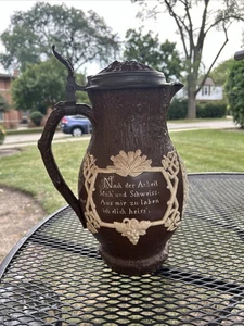 Antique Mettlach Villeroy & Boch Large Pitcher #1028 - Picture 1 of 23