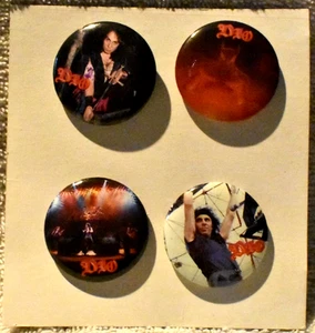 DIO - ORIGINAL PINBACK BUTTONS - LOT OF 4 - 1 INCH - 1980s - NEVER USED - Picture 1 of 1