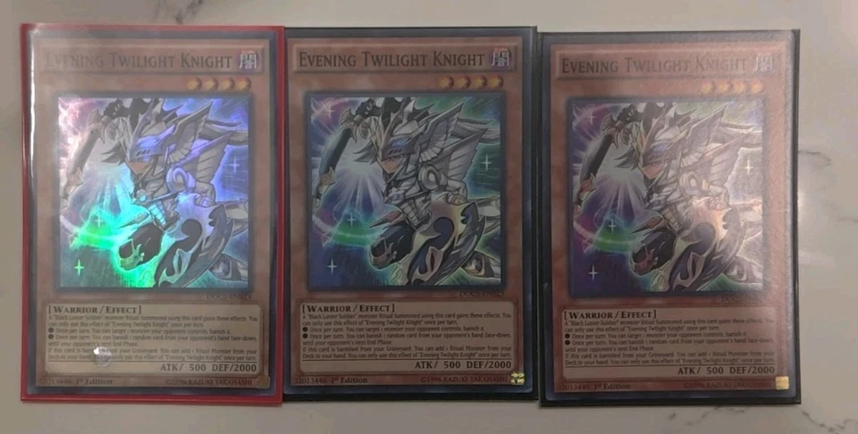 3x Yugioh - Evening Twilight Knight DOCS-EN023 Super Rare 1st Ed LP - Image 1 of 1