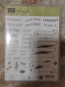 Stampin Up! Banner For You Set 32 Briefmarken 141710 & Stanzformen *Nr postfrisch* - Bild 1 von 8