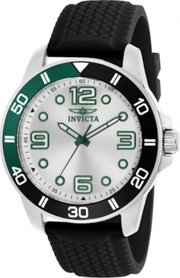 Invicta 23233 pro Diver Verde Accent Nero Poliuretano Cinturino Orologio da Uomo - Immagine 1 di 3
