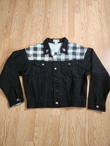 101 DALMATIONS VINTAGE RARE WALT DISNEY Werbejacke Gr. M Denim kariert NEU! - Bild 1 von 6
