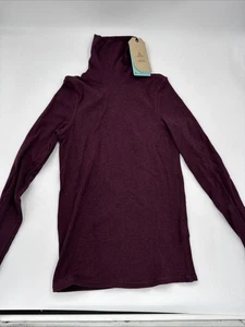 prAna Foundation Rib Rollkragen Langarm Mulberry Heather Neu mit Etikett Größe S Small - Bild 1 von 4