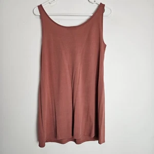 Eileen Fisher ärmelloses Top Gr. XS Seide Jersey U-Ausschnitt Tank Shell Persimmon - Bild 1 von 7