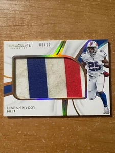 2019 Immaculate LeSean McCoy /10 Game Used Dirty Jersey Patch Gold Prizm Bills - Bild 1 von 5