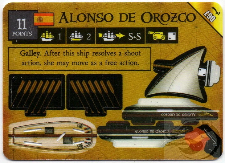 Wizkids Pirates Pocketmodel - Alonzo de Orozco (Ship) PofBC 067 Rare - Image 1 of 1
